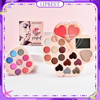 ♕ Miss Young 18 Color Eyeshadow Palette Set Earth Colour Glitter Super Flash Blush Highlighter Set Sweatproof Long Lasting Face Makeup 2 Designs UPBEST