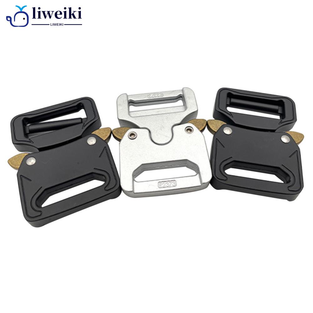 Liweiki ชุดหัวเข็มขัดโลหะสังกะสี สีเงิน ปรับได้ A4O3