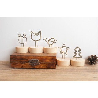 Cute Wood Memo Holder Paper Note Photo Clip Messages Clip Clearance sale