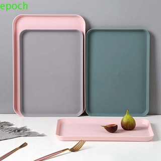 Epoch จานพลาสติก ทรงสี่เหลี่ยม สไตล์นอร์ดิก สําหรับใส่ขนมขบเคี้ยว ผลไม้