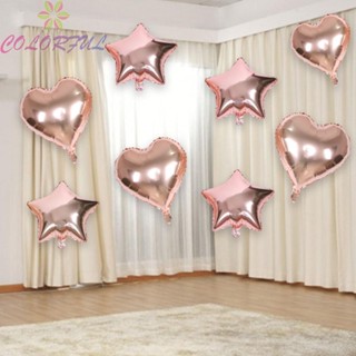 【COLORFUL】18\" Heart Round Star Foil Balloon Wedding Party Birthday Decoration