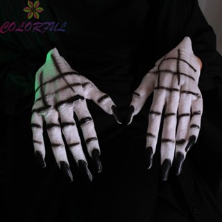 【COLORFUL】Novelty Wolf Paw Gloves for Scary Werewolf Cosplay Attention Grabbing Hand Props