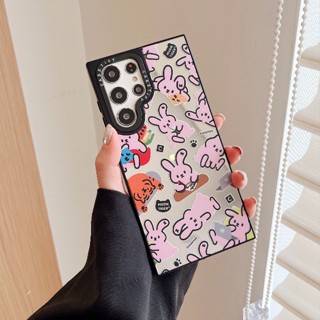 【Serious Rabbit】casetify เคสโทรศัพท์มือถือแบบนิ่ม กันกระแทก ลายกระต่าย พร้อมกระจก แฟชั่น สําหรับ Samsung s23ultra s23 s23+ s22ultra