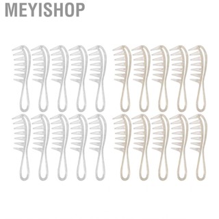 Meyishop Detangling Wide Tooth Comb Hair Styling Ergonomic Handle Reduce Friction Rounded  Wet Dry Use for Salon Women