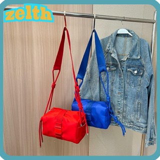 Zelth กระเป๋าสะพายข้าง ผ้าไนล่อน สีพื้น กันน้ํา ความจุสูง สําหรับผู้หญิง