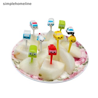 [simplehomeline] ส้อมจิ้มฟัน ลายการ์ตูนสัตว์น่ารัก ขนาดเล็ก สําหรับตกแต่งกล่องอาหารกลางวัน อาหารเสริมเด็ก พร้อมส่ง