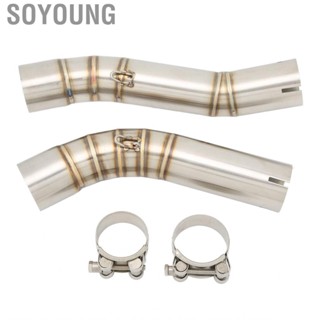 Soyoung Middle Link Tube Exhaust Mid   Stylish for Motorbike