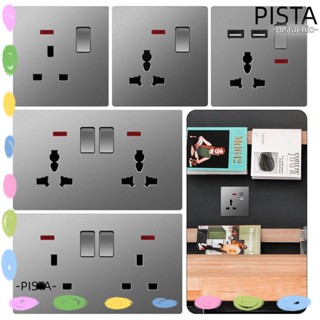 Pista ปลั๊กซ็อกเก็ตพลาสติก พอร์ตชาร์จ USB มาตรฐาน UK สําหรับตกแต่งบ้าน