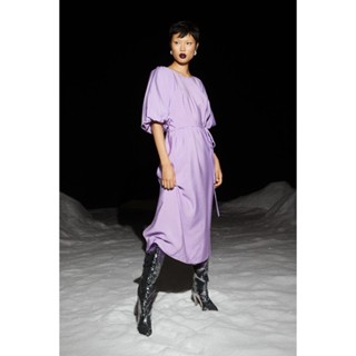 H&amp;M  Woman Balloon-sleeved tie-belt dress 1129220_1