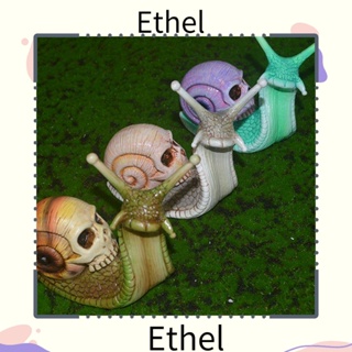 Ethel1 หอยทาก ประติมากรรม งานฝีมือ ฮาโลวีน ตกแต่งสวน โครงกระดูกกะโหลก