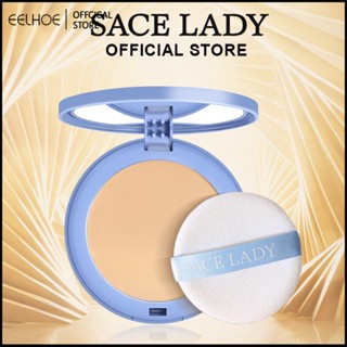 SACE LADY ออยคอนโทรลเฟซพาวเดอร์ Waterproof Long Lasting Setting Powder With Puff &amp; Mirror Cosmetic 100% Original -eelhoe