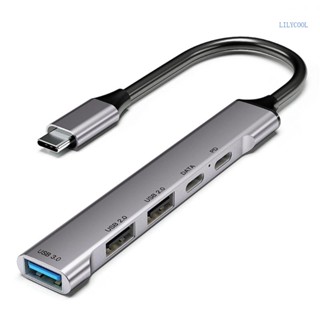 【CH*】ฮับ Usb TypeC อะลูมิเนียมอัลลอย 4 พอร์ต USB2 0 USB3 0 PD60W 10Gb