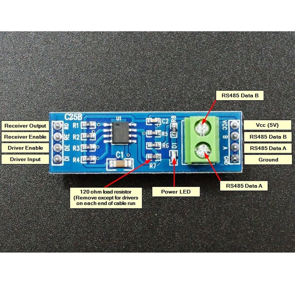 (1ชิ้น) AA119 โมดูลแปลง MAX485 TTL to RS485 Converter Module