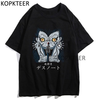  Death Note Anime T-shirts Shinigami Noir Ryuk Kira Manga Print T-shirts Japanese Style Harajuku Top Streetwear Vint