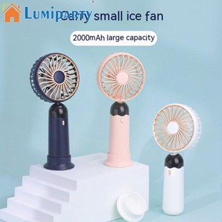 Lumiparty พัดลมระบายความร้อน หน้าจอดิจิทัล ปรับความเร็วได้ 5 ระดับ แบบพกพา ชาร์จ Usb