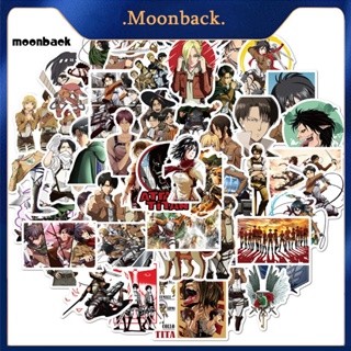 &lt;moonback&gt; สติกเกอร์ ลายการ์ตูน กันน้ํา สําหรับติดตกแต่งกระเป๋าเดินทาง คอมพิวเตอร์ DIY 50 ชิ้น