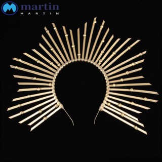 Martin ที่คาดผม ทรงกลม รูปดาวห้าแฉก หรูหรา สไตล์โรม วินเทจ ของขวัญฮาโลวีน สําหรับผู้หญิง