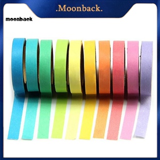 &lt;moonback&gt; ม้วนเทปกาวในตัว ขนาดเล็ก ยาว 5 เมตร หลากสี DIY 10 ชิ้น