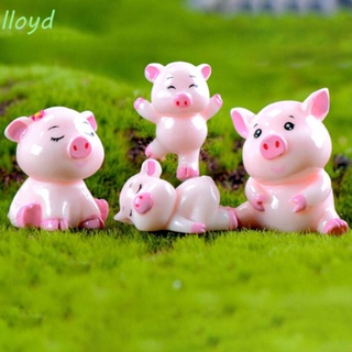 Lloyd รูปปั้นเรซิ่น รูปครอบครัวหมูน่ารัก สําหรับตกแต่งบ้าน