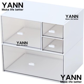 Yann1 กล่องลิ้นชักพลาสติก สีขาว 4 ชั้น สําหรับจัดเก็บเครื่องสําอาง ในออฟฟิศ