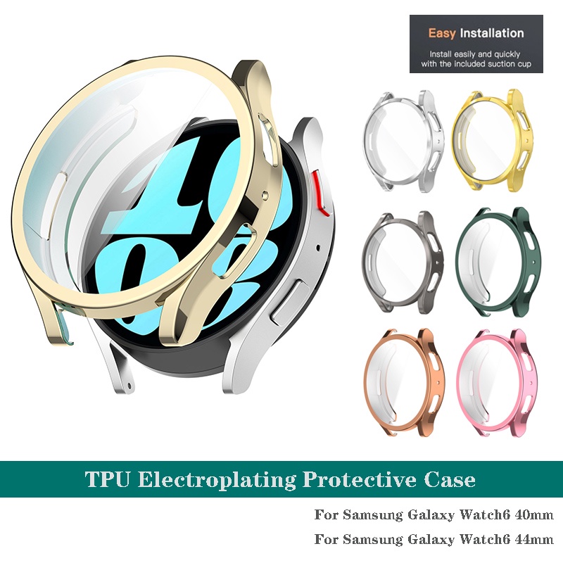 เคสป้องกัน TPU ชุบไฟฟ้า แบบบาง สําหรับ Samsung Galaxy Watch 6 40 มม. 44 มม. Watch6