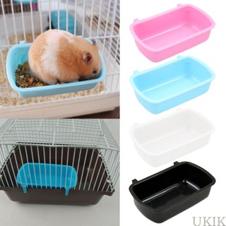 Ukik ถ้วยให้อาหารสัตว์เลี้ยง แบบพลาสติก ขนาดเล็ก พร้อมตะขอ