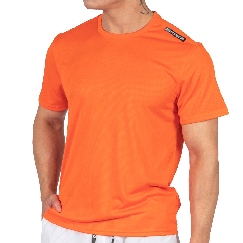 เสื้อยืดเจอร์ซีย์คอกลม Casual Fit Private Structure - สีส้มเปลวไฟ [4441]