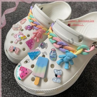 Chain style CROCS Jibbitz set（ไม่รวมรองเท้า）Crocs jibbitz สติกเกอร์หัวเข็มขัด สําหรับตกแต่งรองเท้า crocs diy