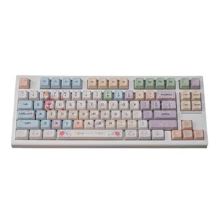 ชุดปุ่มกดคีย์บอร์ด 171 คีย์ PBT ลายกระต่ายน่ารัก สําหรับคีย์บอร์ด Mechanical