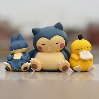 โมเดลการ์ตูนโปเกม่อน เป็ดซิดั๊กน่ารัก Snorlax Gonbe Sleeping Ver. ฟิกเกอร์ PVC รูปคริสต์มาสน่ารัก ขนาด 6-7 ซม. ของเล่นสําหรับเด็ก