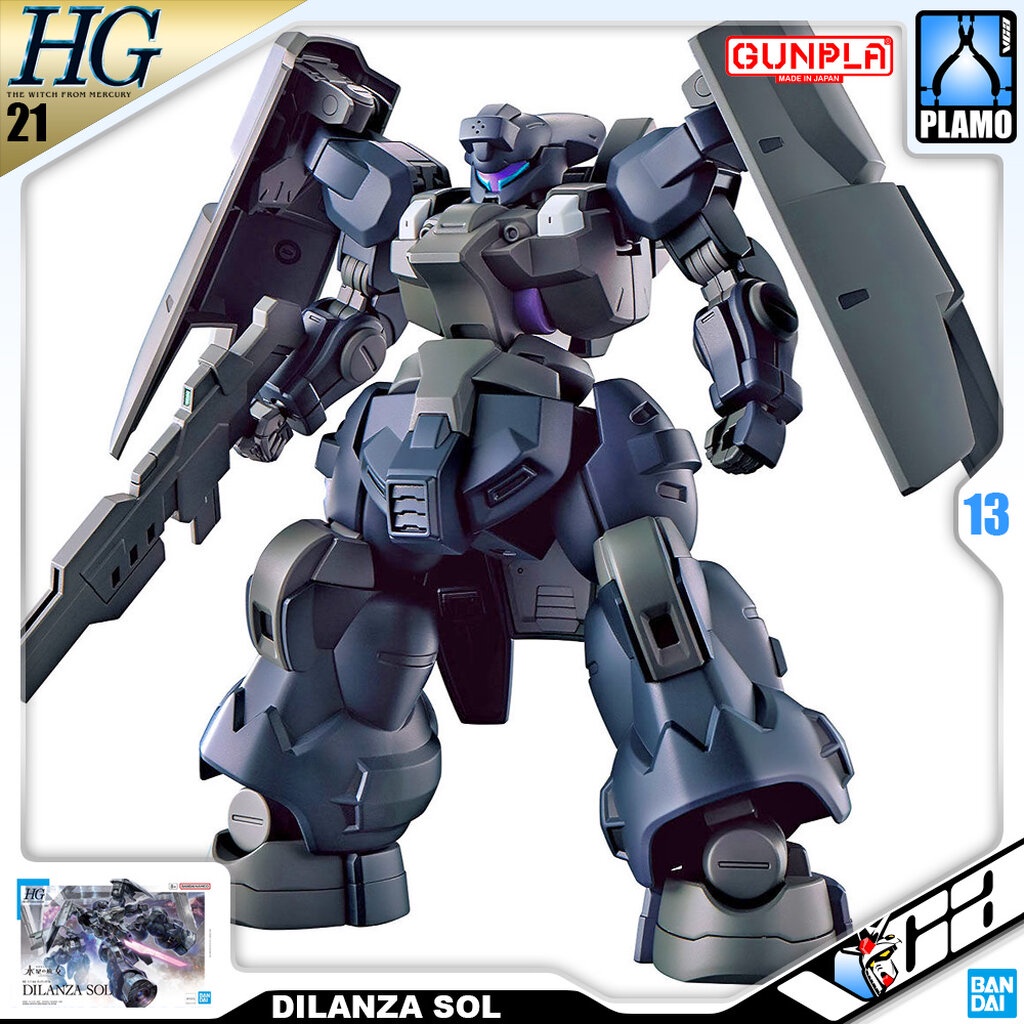 ⭐️ BANDAI GUNPLA HIGH GRADE THE WITCH FROM MERCURY HGTWFM HG 1/144 DILANZA SOL ประกอบ หุ่นยนต์ โมเดล