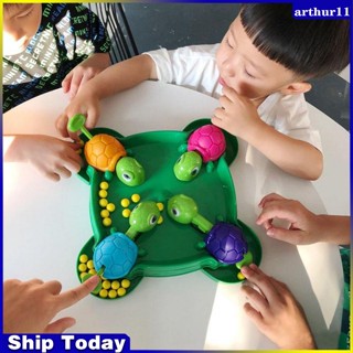 Arthur Little Turtle เกมกระดานลูกบอล แข่งขันได้หลายผู้เล่น ของเล่นสําหรับเด็ก ผู้ปกครอง