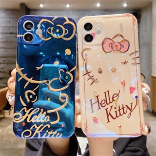 เคสโทรศัพท์มือถือ TPU แบบนิ่ม ลายการ์ตูนคิตตี้ ประดับกลิตเตอร์ สําหรับ iPhone 15 14 13 11 12 Pro Max 14Pro 13Pro 12Pro 14Plus 15Pro 15Plus X Xs XR XsMax 7 8 Plus