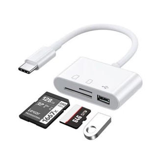 3 in 1 Type-c Micro USB Card Reader TF SD USB Reader สาย USB สำหรับ iPad แล็ปท็อปการ์ดหน่วยความจำ USB-C Adapter