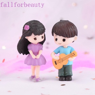 Fallforbeauty ฟิกเกอร์เรซิ่น รูปปั้นคู่รักกีตาร์ DIY