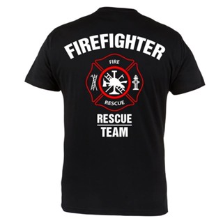 ใหม่ เสื้อยืดลําลอง แขนสั้น พิมพ์ลาย FIREFIGHTER RESCUE TEAM IDEAL FOR FIREFIGHTERS แฟชั่นฤดูร้อน สําหรับผู้ชาย 2021