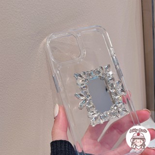 เคสโทรศัพท์มือถือ TPU นิ่ม ปิดด้านหลัง ป้องกันเหงื่อ ประดับเพชร เรียบง่าย สําหรับ IP 14 Pro Max IP 11 12 11 Pro Max X XS
