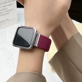 สายซิลิโคนเหลว พร้อมเคสโลหะ สําหรับ Redmi Watch 3 Smart Watch Band