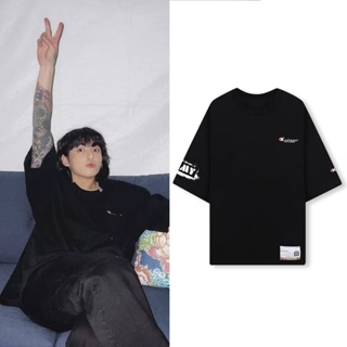 KPOP BTS Jungkook Same เสื้อยืดคอตตอน ผู้ชายและผู้หญิงบวกขนาดพอดีหลวมคอแขนสั้นด้านบนฮาราจูกุฤดูร้อนแฟชั่นสบาย ๆ คู่รักเสื้อยืด