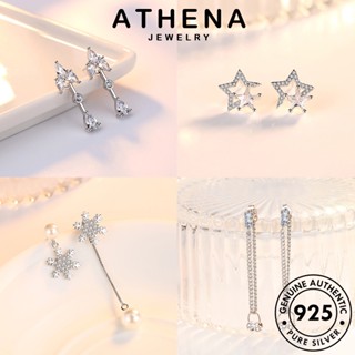 ATHENA JEWELRY ต้นฉบับ มอยส์ซาไนท์ Silver ตุ้มหู เงิน 925 เพชร ผู้หญิง ห่วง เครื่องประดับ เกาหลี เครื่องประดับ ไข่มุกหยก หนีบ แฟชั่น แท้ ต่างหู M030