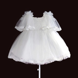 Gd31271 พร้อมส่งชุดเดรสออกงานเด็กสีขาว