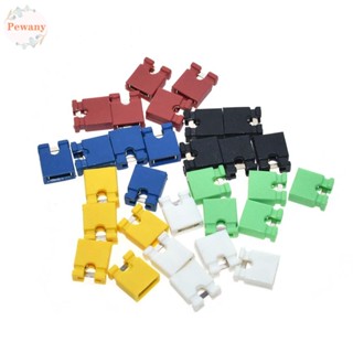 PEWANY DIY Pitch Jumper Cap Black Pin Connector Type Pin Header Connection Block Headers 100PCS Open Type Shorting Cap Pin Header Wire Housings Short Circuit Block Jumper Connector Cover/Multicolor