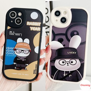 เคสโทรศัพท์มือถือนิ่ม ลายกระต่ายนําโชค ตาโต สําหรับ VIVO V27E V25E V23E V15 V11i V9 V5S S1 Pro Y12 Y15 Y17 U10 Y93 Y95 Y91i Y91C Y1S Y19 5G 4G