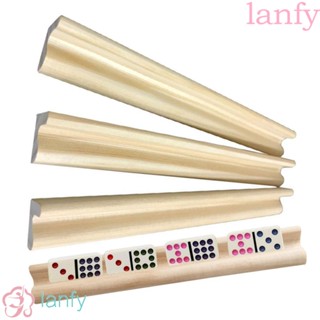 Lanfy ชั้นวางโดมิโน่ไม้ แบบมืออาชีพ สําหรับเด็ก 4 ชั้น