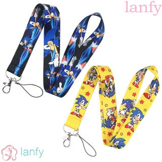 Lanfy เชือกเส้นเล็ก ลายการ์ตูนโซนิค เม่นโซนิค สําหรับตกแต่งโทรศัพท์มือถือ บัตรประชาชน