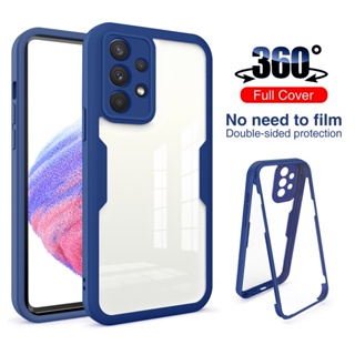 เคสโทรศัพท์มือถือแบบใส กันกระแทก 360 องศา สําหรับ Samsung Galaxy A52 A52s A72 A12 A22 A32 4G A82 5G