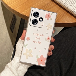 เคสโทรศัพท์มือถือ TPU นิ่ม ป้องกันกล้อง ลายดอกไม้น่ารัก สําหรับ Infinix Hot 30i NFC 30 Play 4G Hot30 Hot30i 30Play