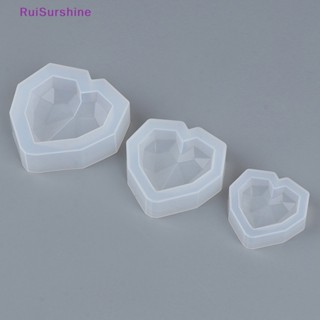 Ruisurshine แม่พิมพ์ซิลิโคน รูปหัวใจ 3D สําหรับทําสบู่ เค้ก 1 ชิ้น