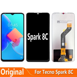 Origianl อะไหล่หน้าจอสัมผัส LCD สําหรับ Tecno Spark 8C KG5k KG5j Spark 8C