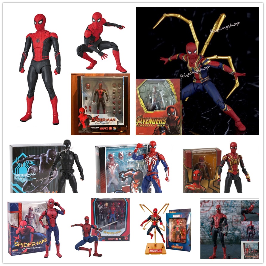 The Avengers SpiderMan Articulado Action Figure ตุ ๊ กตา Spider Man Ps4 Shf รูป Marvel Legends
